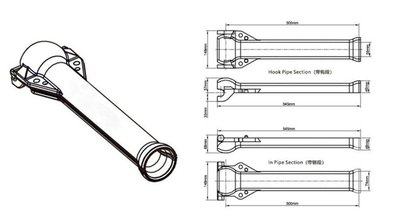 Drawing of Articulated Pipe Cable Protection