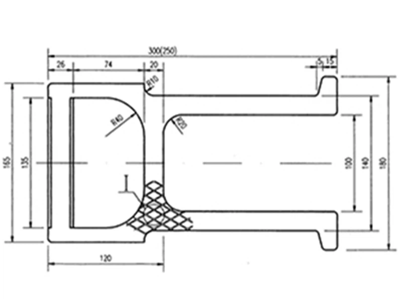 Drawing of Cast Iron Manhole Steps