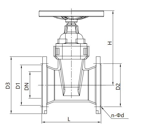 product-1-1 Drawing of Non Rising Stem Gate Valve